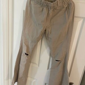 Beige bell bottom pants